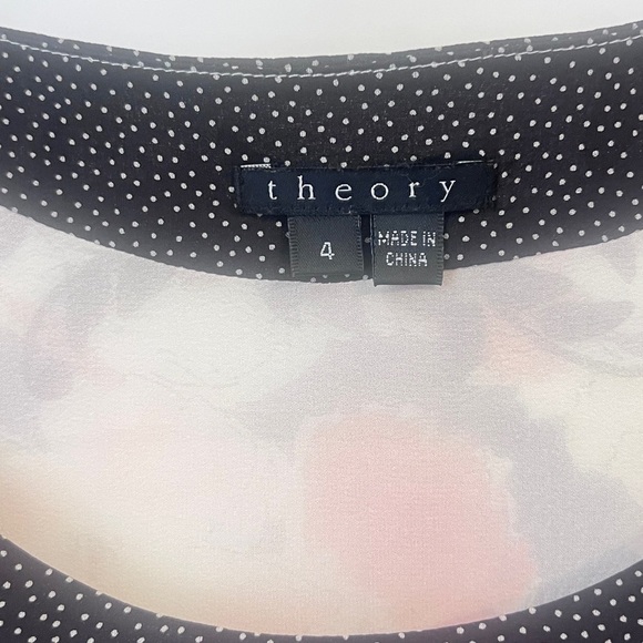 Theory Rustic Floral 100% Silk Dress - Picture 2 of 7